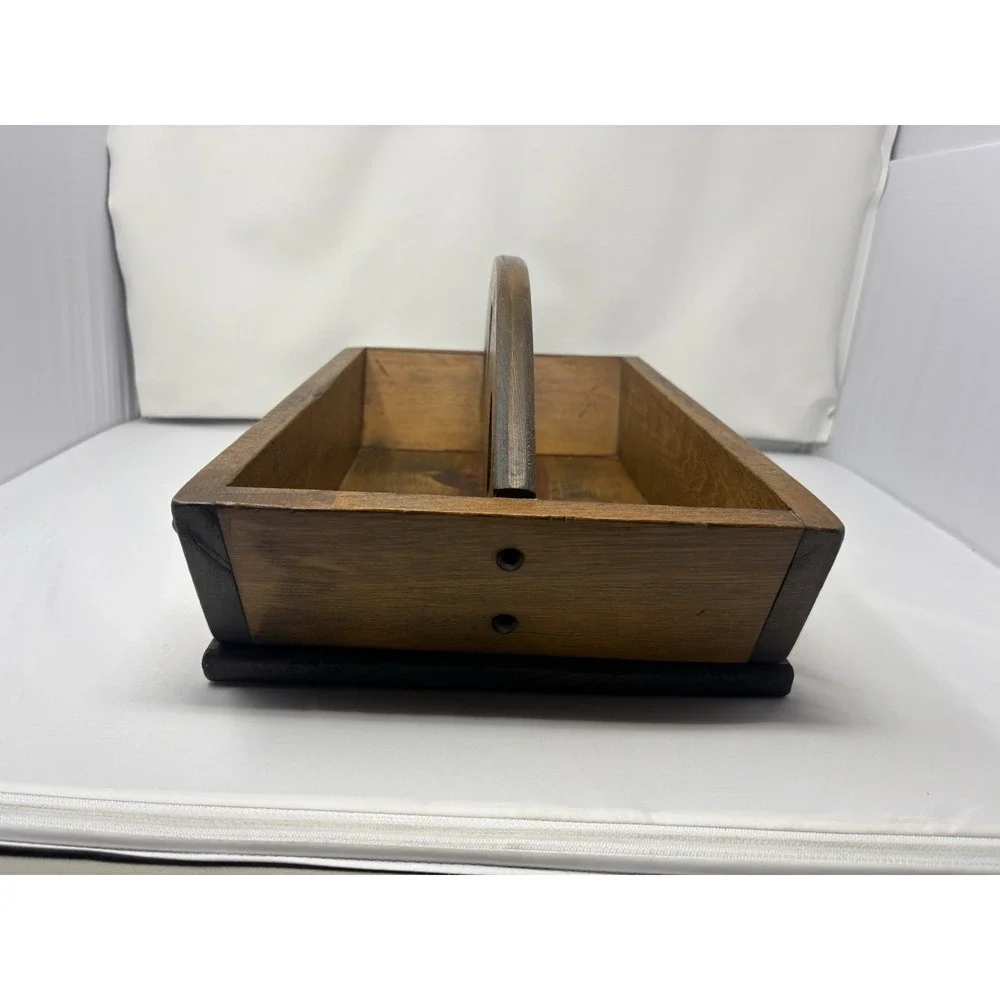 Vintage Large Wooden 90's Hearts Utility Caddy Granny Cottage Farmhouse 18